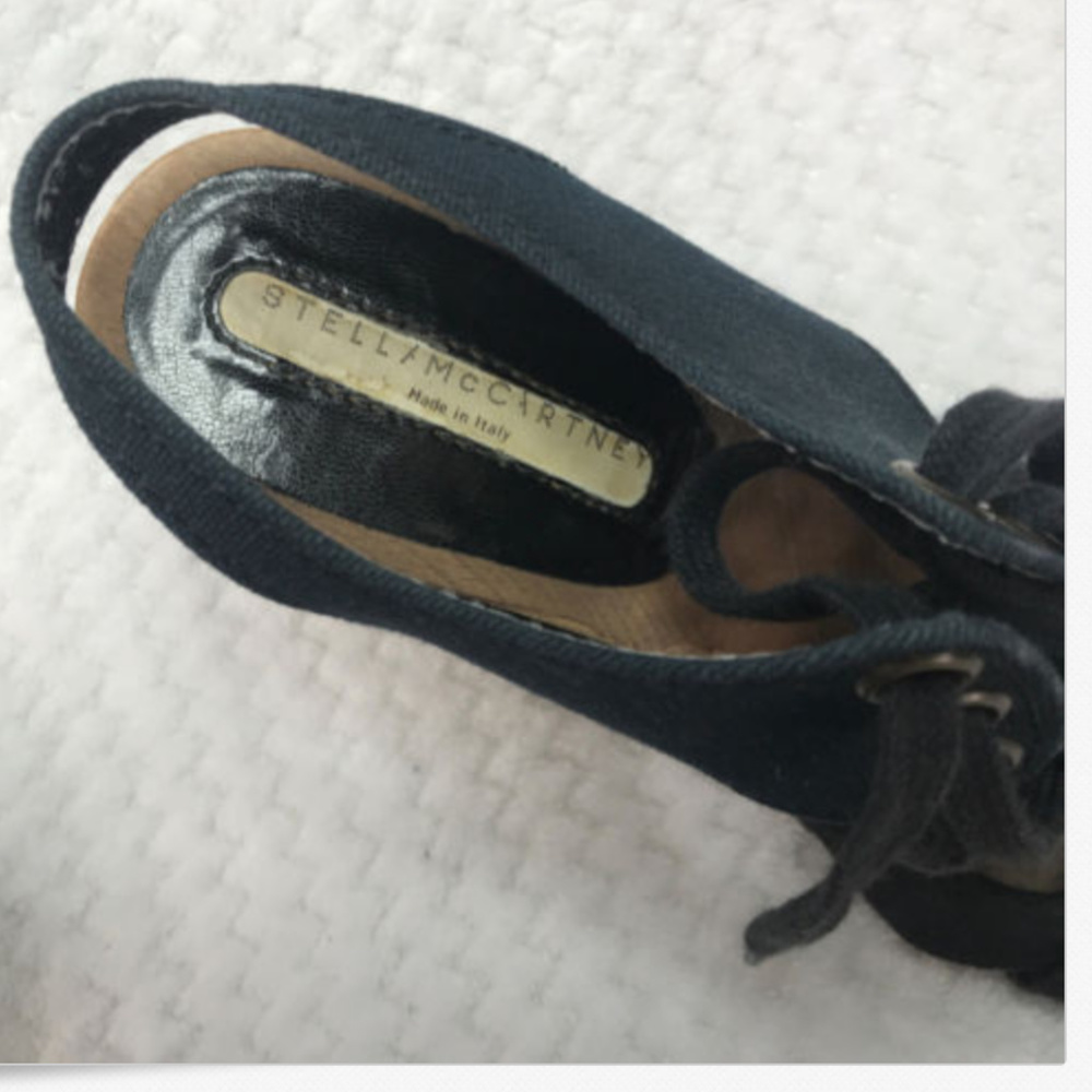Stella McCartney Canvas Lace-Up Platform Sandal - Picture 3 of 6